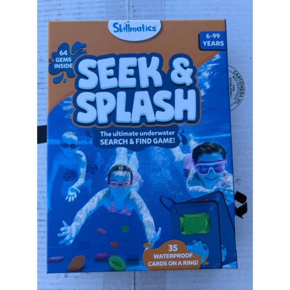Skillmatics Seek & Splash Underwater Search & Find Diving Game 64 Gems 35 Cards